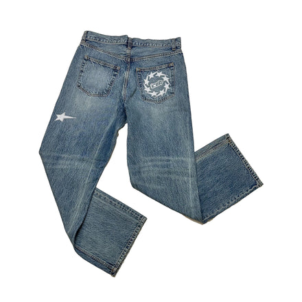 Faded Blue Loose Fit Denim